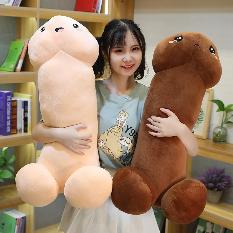 Long Lifelike Penis Plush Toy Stuffed Dick Trick Doll Real-life Penis Expressions Pillow Sexy Toy Lovers Tricky Birthday Gift