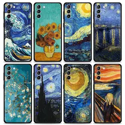 Coque de téléphone pour Samsung, S23, S22, S21, S20 Ultra, S10, S9, S8 Plus FE, Note 20 Ultra, 10 Plus, Customs Starry Night, Van Gogh