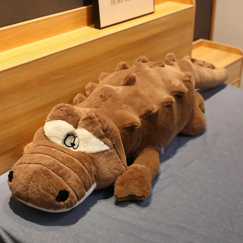 60-150cm Alligator Plüsch Spielzeug Lebensechte Stofftier Weiche Plüsch Krokodil Piushion Gefüllt Kissen Kissen Für Mädchen Kinder geschenk