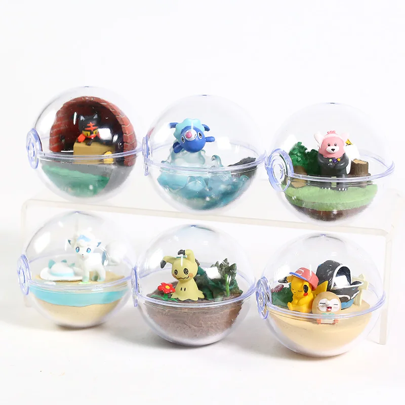 Pokemon Terrarium Collection Figure Vol.10 Alolan Vulpix Mimikyu Litten Pikachu Rowlet Popplio Bewear