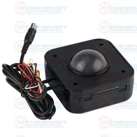 Illuminated Round LED Trackball Mouse, PS/2 Port, 2.25 Inch, Arcade Game, PS/2 Connection for PC, 4.5cm Ball