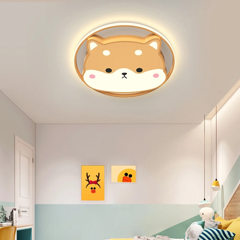 Creative Cute Pattern Ceiling Lamp LED Soft Light Eye Protection Bedroom Living Room Children Girls Room Decorative Lightings