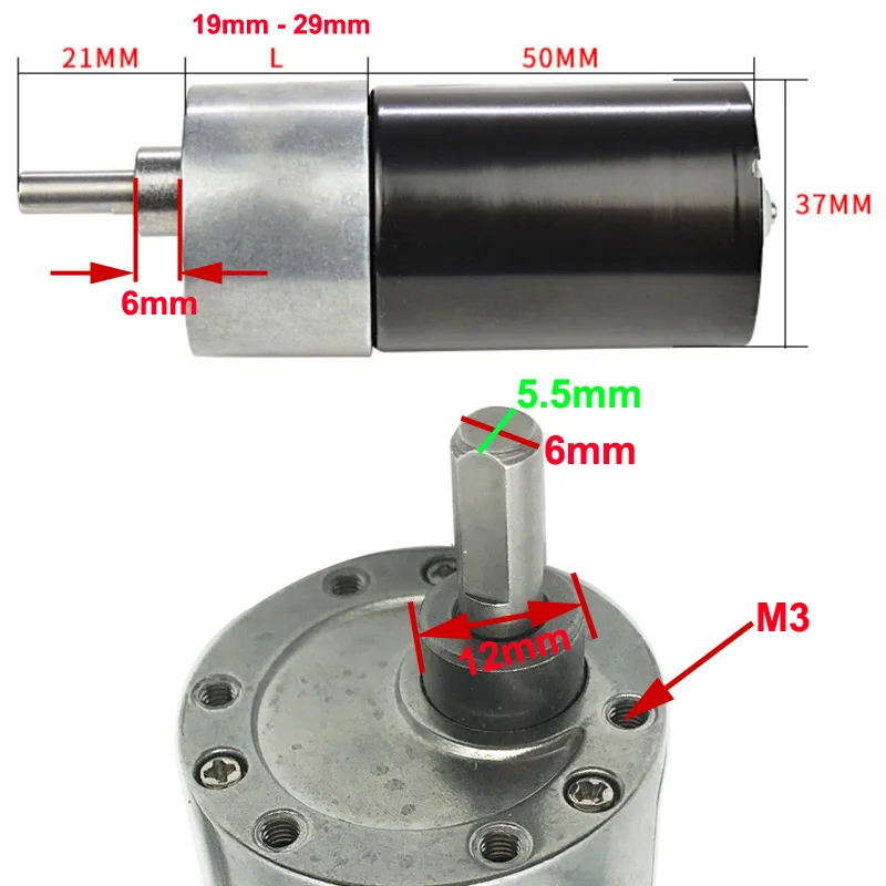 Brushless DC Gear Motor 12V 24V Low Speed 5-1270RPM High Torque Micro BLDC Motor Adjustable Speed Reversible Long Life