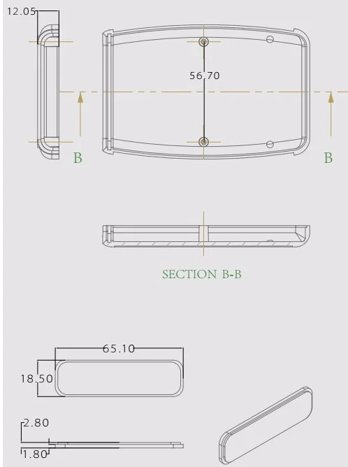 LK-HC01 Plastic Project Box Handheld Enclosure for Electronics Projects Electrical Junction Box 118x78x24mm