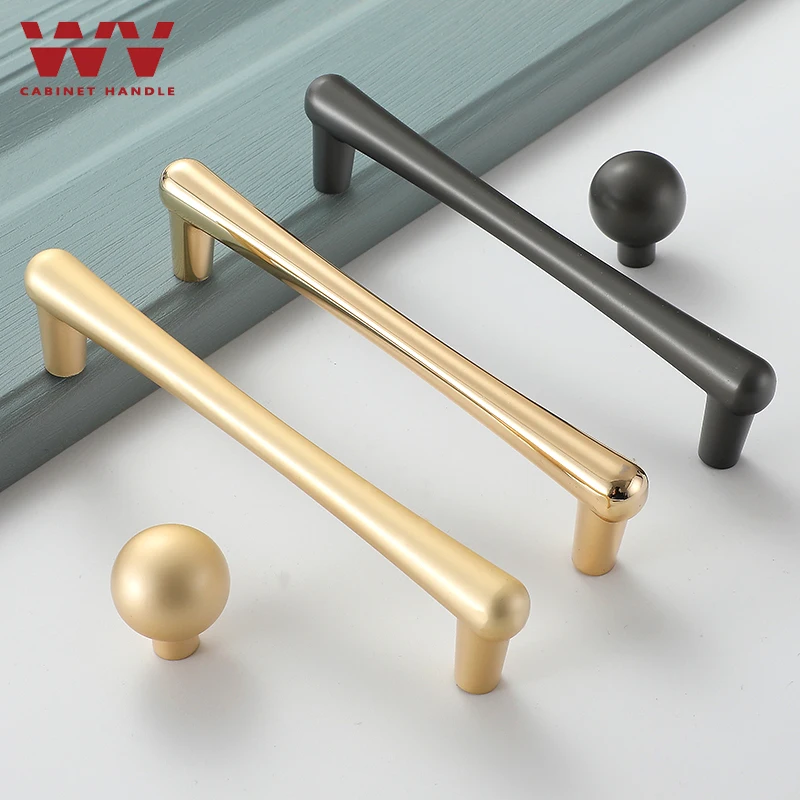 WV Kitchen Cabinet Storage Handle Dressers Closet Black Gold Drawer Item Knobs Furniture Wardrobe Cupboard Door Pulls Hardware