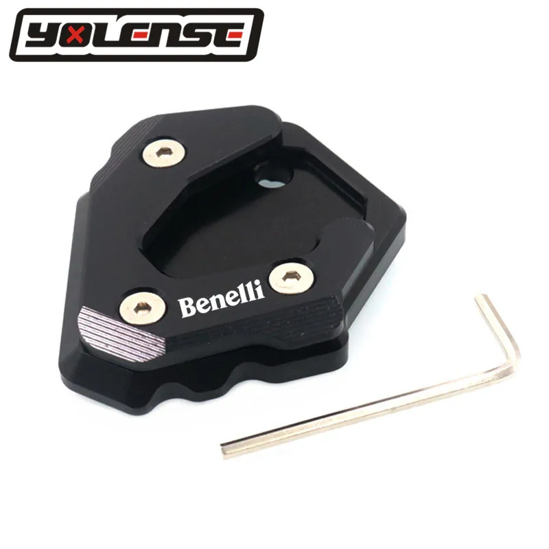 For Benelli TNT25 TNT 25 Motorcycle accessories CNC Aluminum Kickstand Foot Side Stand Extension Support Plate Pad