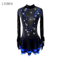 2020 new design Girls figure skating spiral costumes Ice Skate Dresses training  Dress Women/Ladies