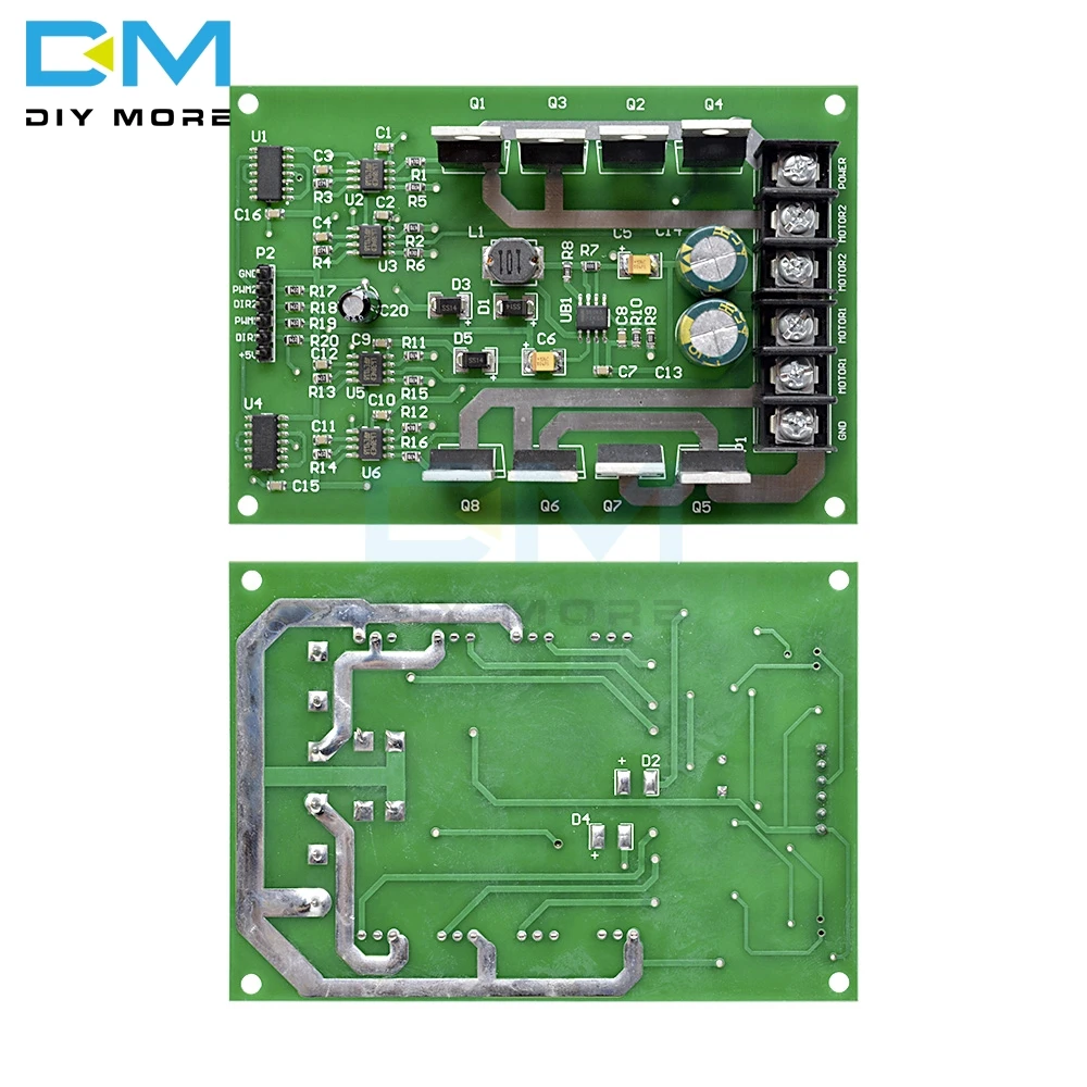 High Quality Newest H-Bridge Dual Motor Driver Drive Module Board DC MOSFET IRF3205 3V-36V 10A 30A Peak 30A Replace L298