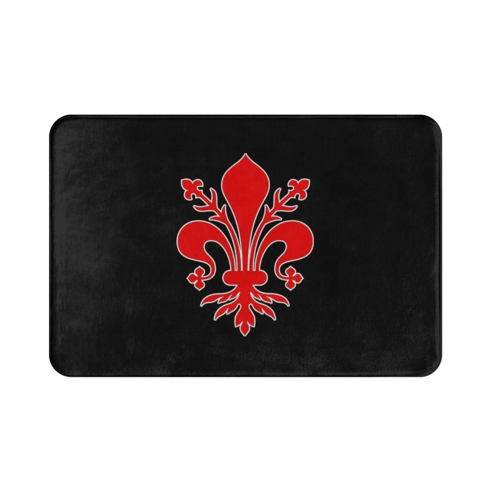 Fleur-De-Lis Florence Alfombra Alfombra Cojín Suave Antideslizante Florencia Firenze Italia Lily Giglio Holliday
