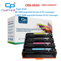 4 colors CRG-055H 055 crg-055 Toner Cartridge four colors for Canon i-SENSYS LBP663Cdw LBP664Cx MF742Cdw 7.6K-5.9K with chip