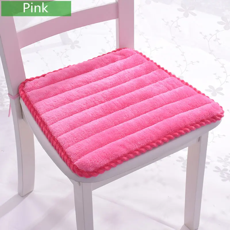 3 Colors Europe Cushions Trapezoidal Chair Pad Solid Soft Seat Mat Office Chair Seat Cushion Bolster Buttocks Tie On The Pad