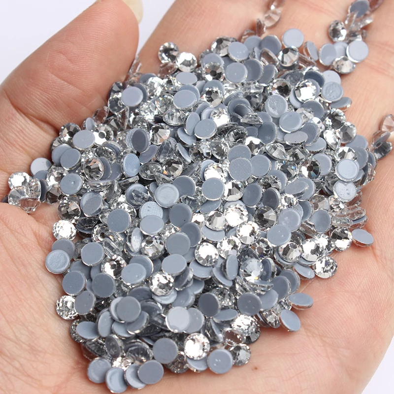 43 Colors Wholesale Large Packing High Quality Better AAA Hotfix Rhinestones Glass Hot Fix Rhinestone Iron On For Wedding Dress