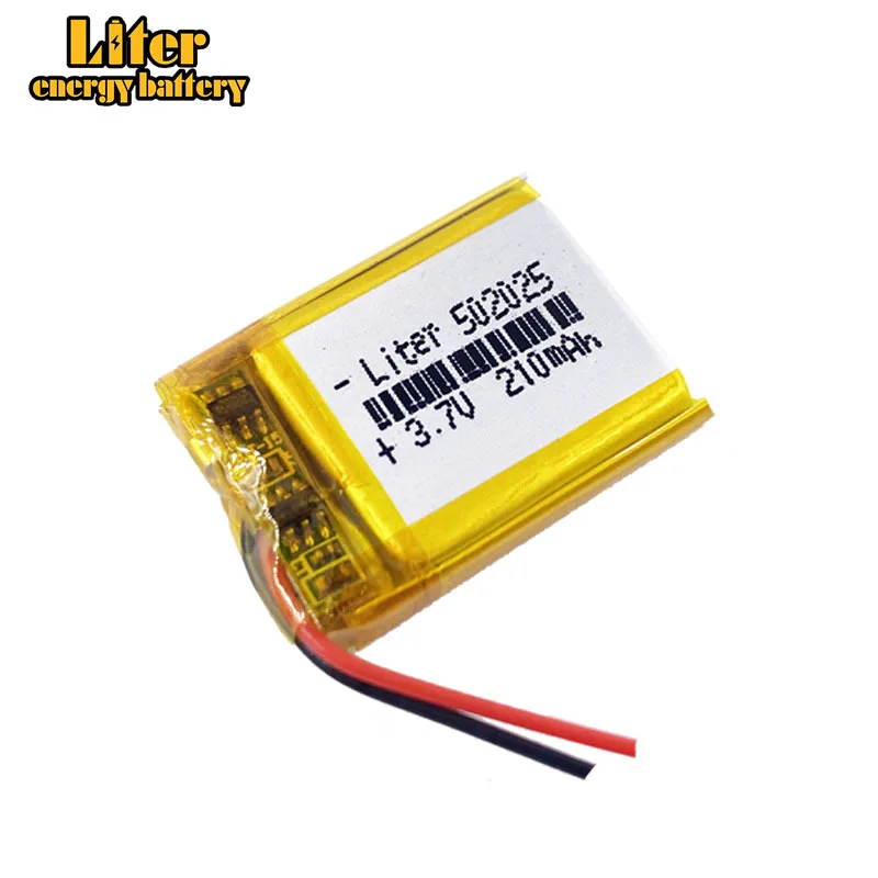 Batería de polímero de litio recargable SD 502025, 3,7 v, 210mah, con CE, MSDS, Rohs