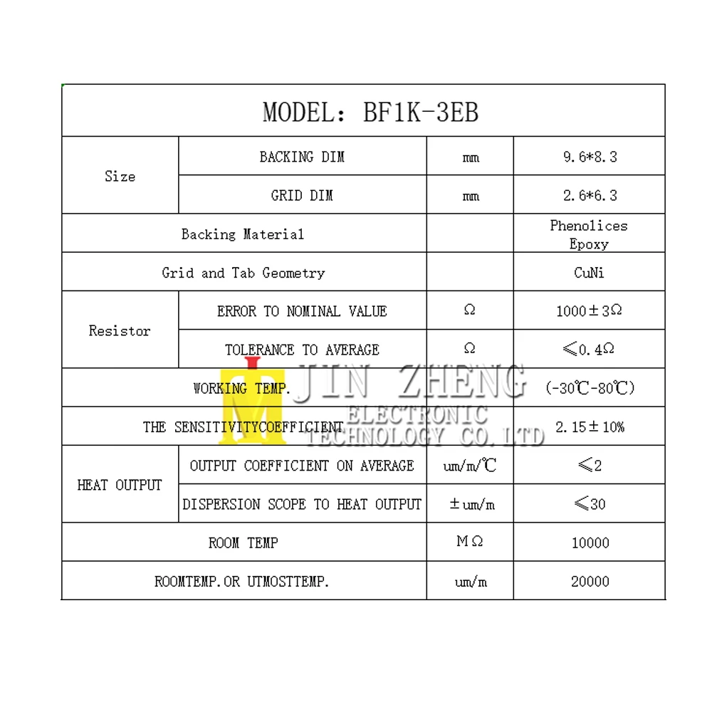 1 шт. BF1K-3EB Полный мостовой датчик натяжения из фольги, высокоточный датчик давления