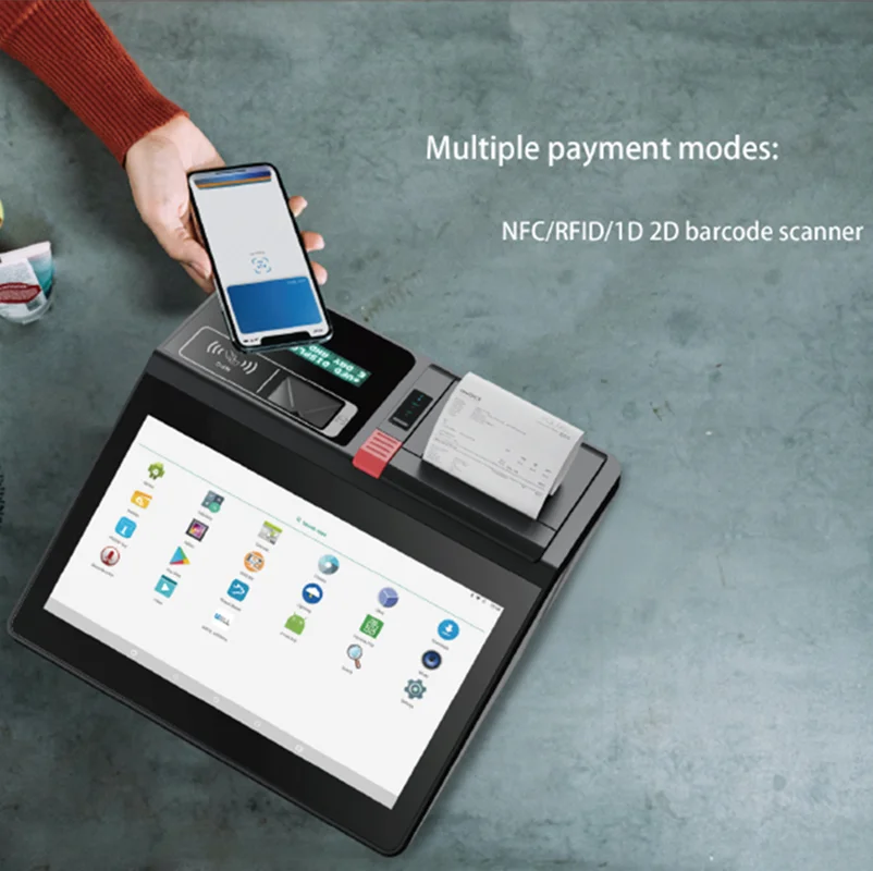 Imagem -04 - Retail Touch Cash Register Tudo em um Terminal Pos Impressora Térmica Código de Digitalização Windows Android Tudo em um 116
