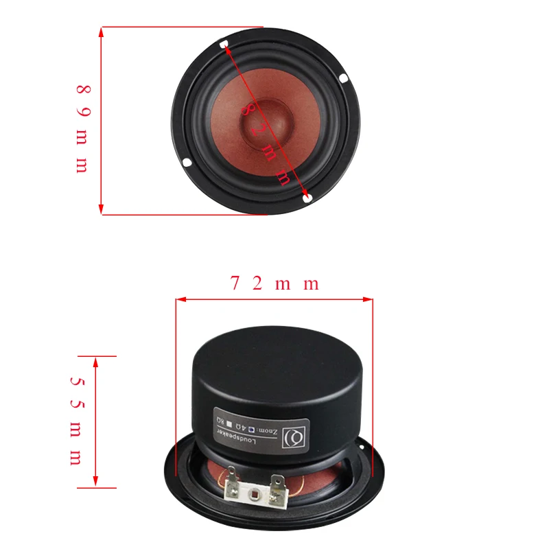 15W Full Range Speaker 3 Inch 4Ohm Audio Portable Speakers Hifi Stereo Strong Bass Loudspeaker Bookshelf Car Audio DIY 1Pc