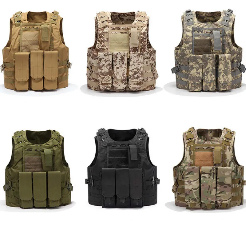 Military Tactical Vest Molle Combat Assault Plate Carrier   7 Colors CS Outdoor Clothing Hunting 