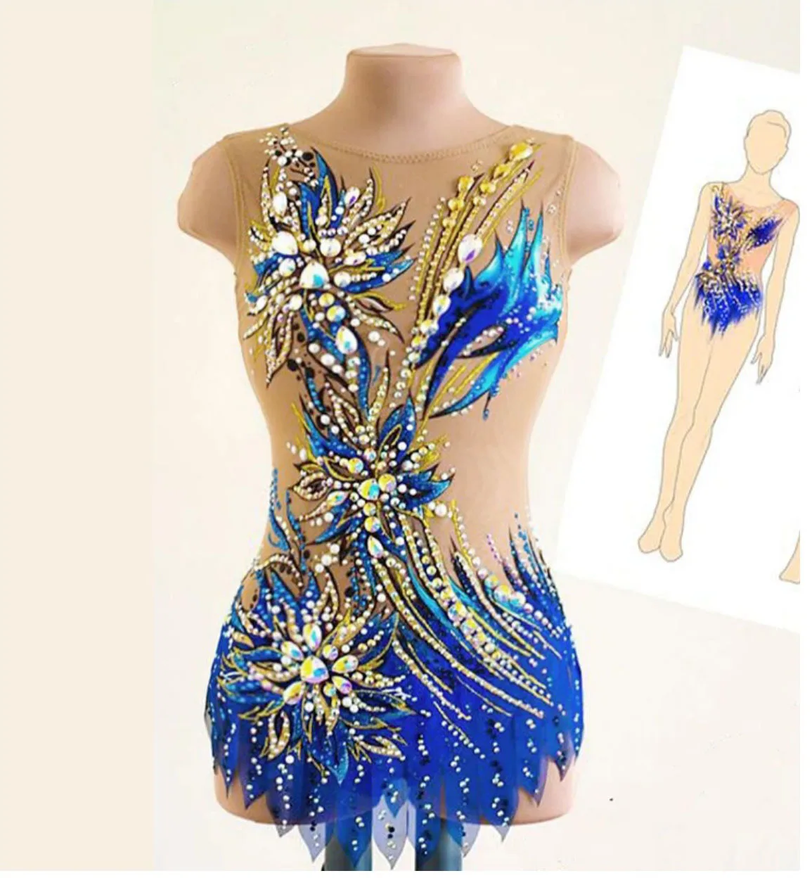 Custom Rhythmic Gymnastics Competition Dress for Girls and Women, Artistic Gymnastics Dresses, Elastic Spandex, 1 Piece