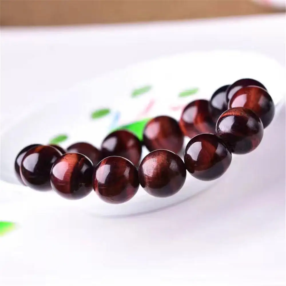 Top Natural Red Tiger's Eye Bracelet For Women Men Crystal Round Beads Stone Stretch Strands AAAAA 8mm 10mm 12mm 14mm 16mm 18mm