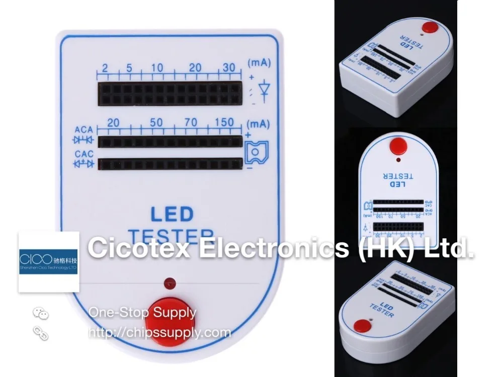 2pcs Mini Handy LED Tester Test Box 2~150mA for Light-emitting Diode Bulb Lamp Handy Device LED Tester