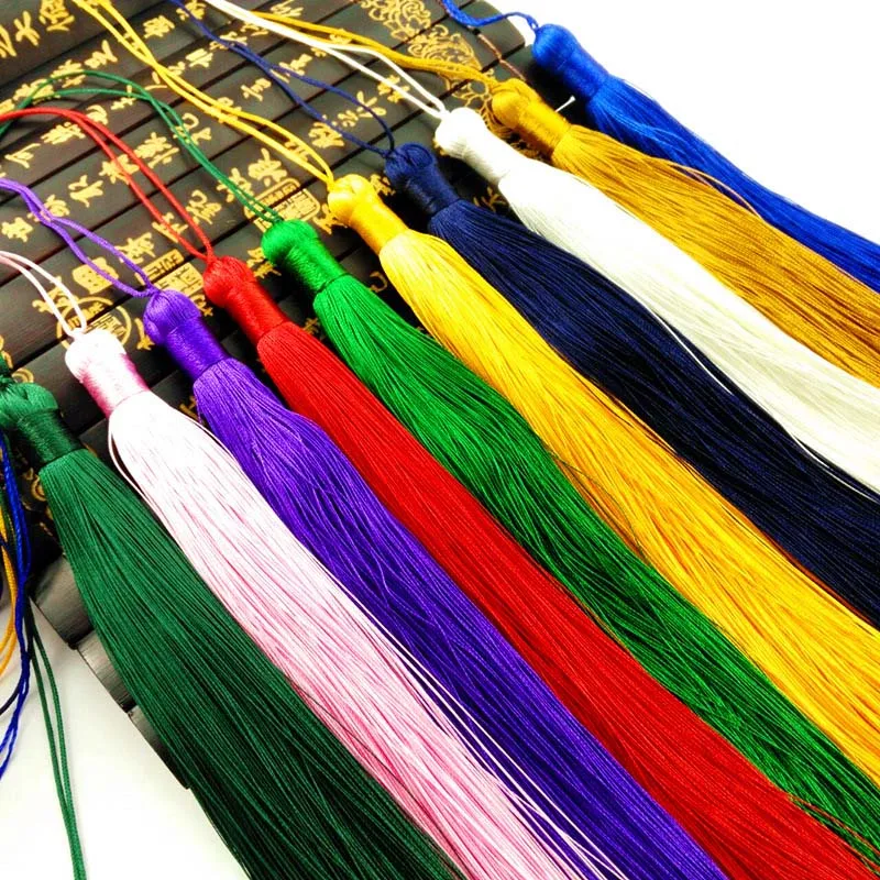 1PCS 50CM Overlength Silk Tassel Fringe Brush Tassels Trim DIY Craft For Sewing Curtains Accessories Decor Jewelry Finding