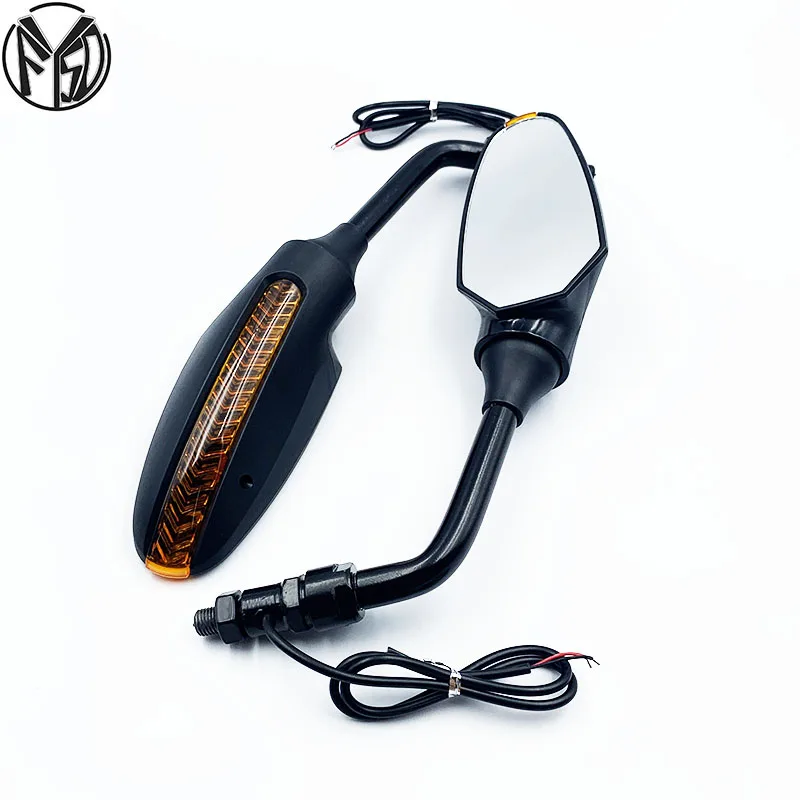 Motorcycle Rear Side Rearview Mirrors with LED Light For Benelli BN600 Naked BN600 GT TNT R160/Titanium Tre-K 899/1130 Amazonas