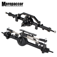 MEREPACCOR Aluminum Alloy Front Rear Complete Axle CNC Machined for 1:10 RC Crawler RC4WD D90 Yota II Upgrade Parts