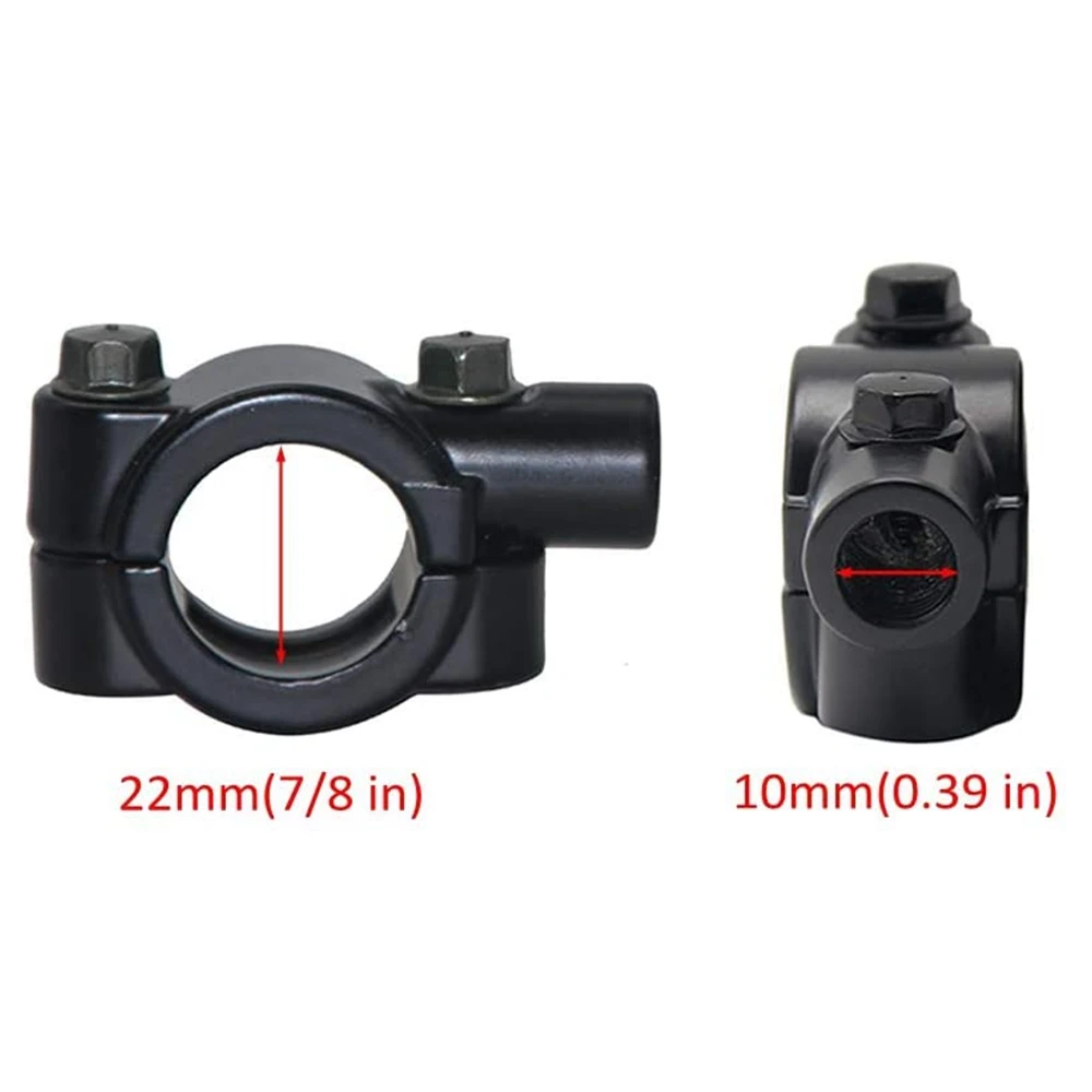 8mm 10mm Black Handlebar Mirror Adapter Mount Holders Bracket Clamp Universal Motorcycle Handle Bar Bike