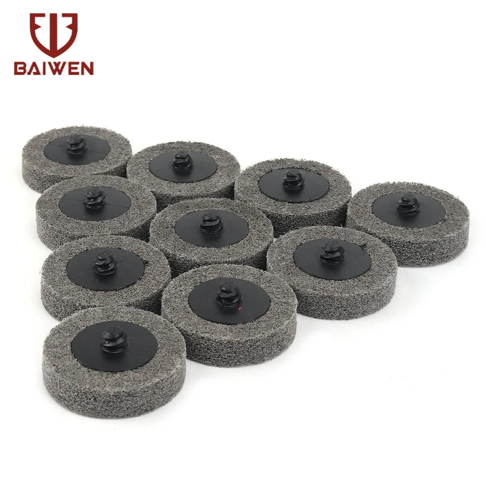 50mm 2 zoll Nylon Faser Schleif Disc Polieren Rad Polieren Pads 9P Vlies Schleifen Disc Für Rotary dremel Zubehör – Detail 8