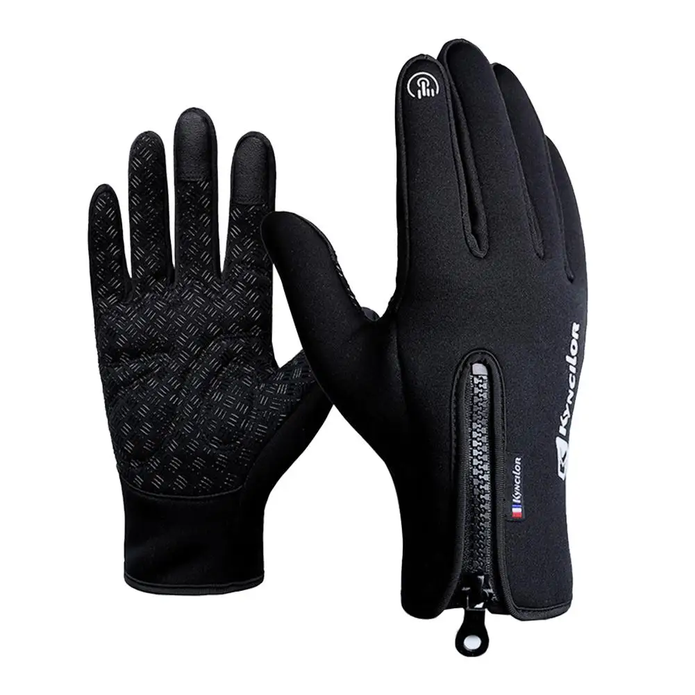 

KYNCILOR Cold-proof Unisex Waterproof Winter Gloves Cycling Fluff Warm Gloves For Touchscreen Cold Weather Windproof Anti Slip