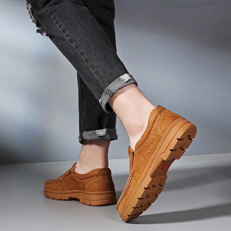Men\'s Shoes New Men\'s Casual 100% Genuine Leather Cowhide Sets Business Shoes Soft Comfortable Business Formal Shoes Big Size