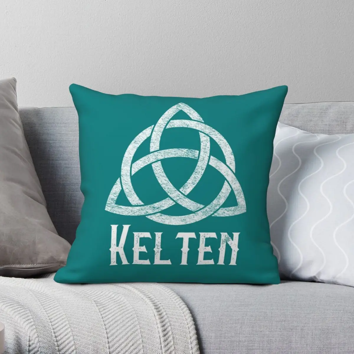 

Kelten Square Pillowcase Polyester Linen Velvet Creative Zip Decor Throw Pillow Case Bed Cushion Cover