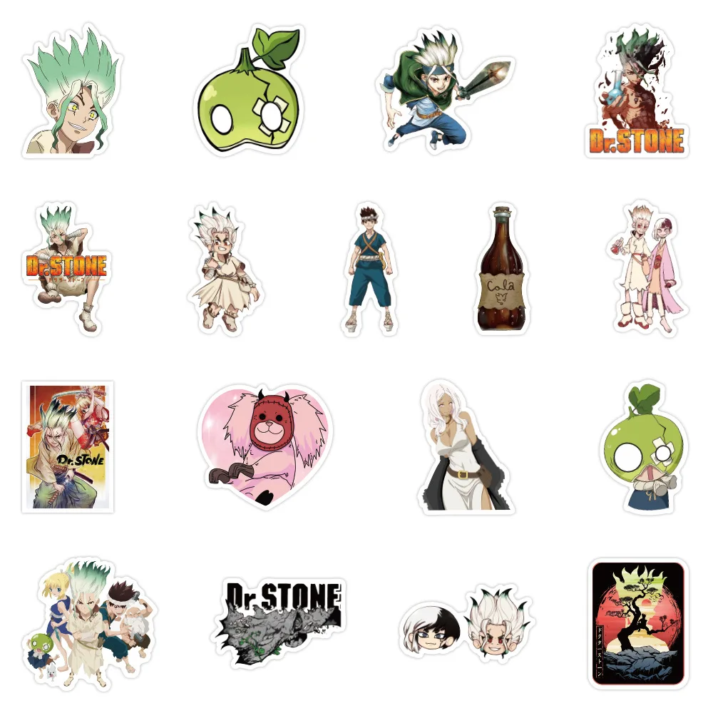 Pegatinas de Anime japonés Dr.Stone, pegatinas de Ishigami Senkuu Shishio Tsukasa DIY para álbum de recortes, equipaje, portátil, casco, monopatín,