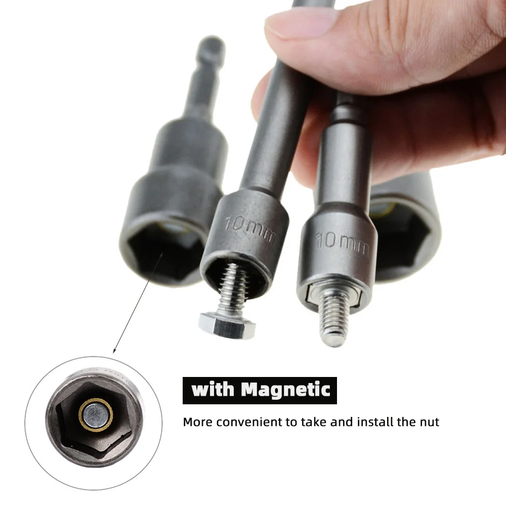 65mm Length Electric Power Nozzles for screwdriver Impact 1/4\