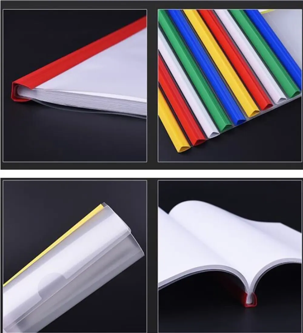 5 PCS Standard Sliding Bar Translucent Design Project File Report Covers For A4 Paper File Resume School Office Organizer Binder