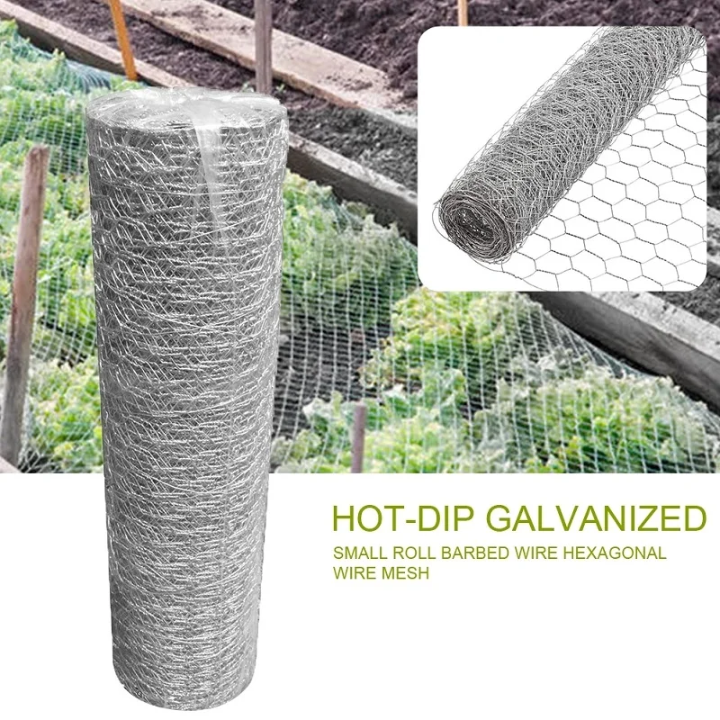

Chicken Wire Net Rabbit Animal Fence Netting Galvanized Hexagonal Home Garden Craft Project Yard Lightweight Sturdy Plants Frame