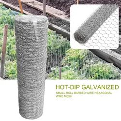 Chicken Wire Net Rabbit Animal Fence Netting Galvanized Hexagonal Home Garden Craft Project Yard Lightweight Sturdy Plants Frame