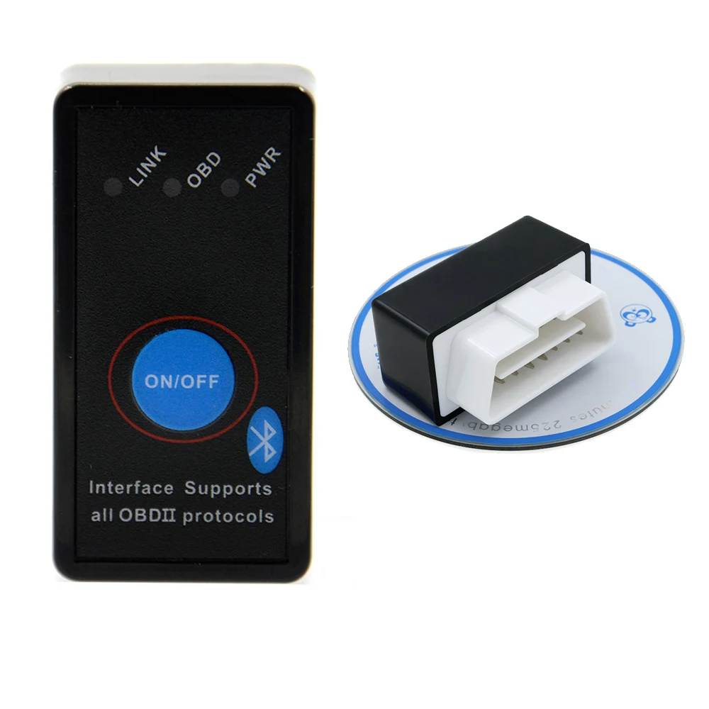 Mini ELM327 V1.5 with Switch button Support Full Protocol Mini ELM 327 Bluetooth ELM327 V 1.5 OBD-II OBD2 Bluetooth Adapter