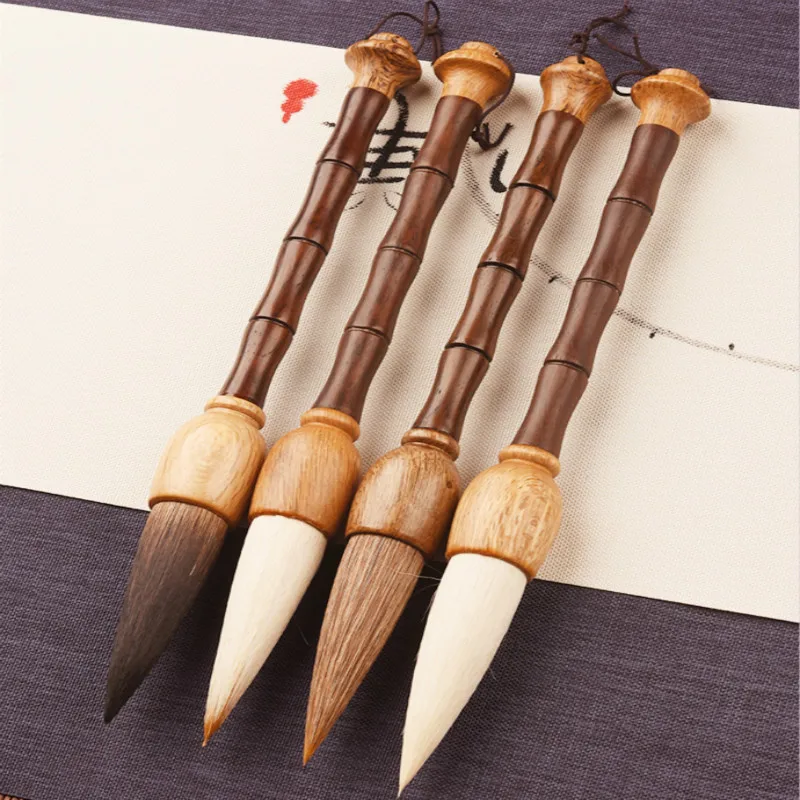 Lage Chinese Calligraphy Brushes Caligrafia Hopper-shaped Painting Writing Brushes Woolen Weasel Hair Brush Pen Tinta China