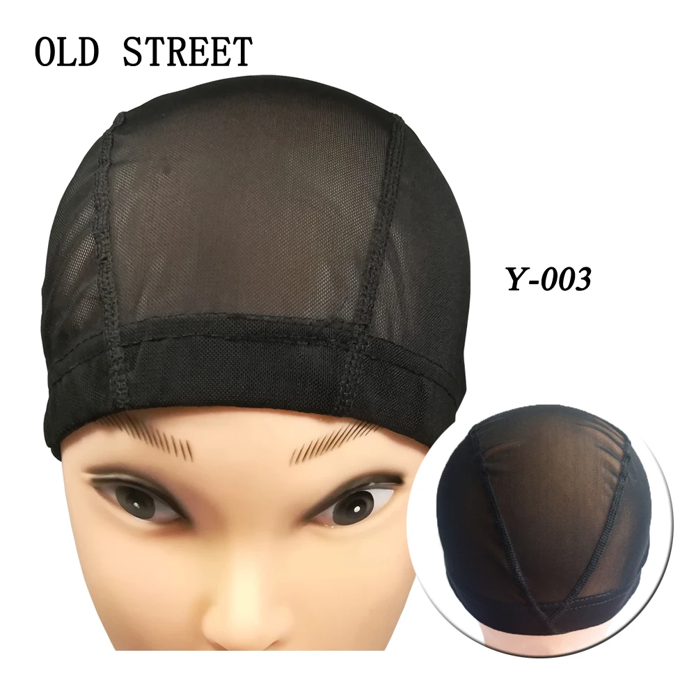 Black Mesh Dome Cap for Wig Making Breathable Stretchable Glueless Spandex Hair Net Weave Caps Wholesale