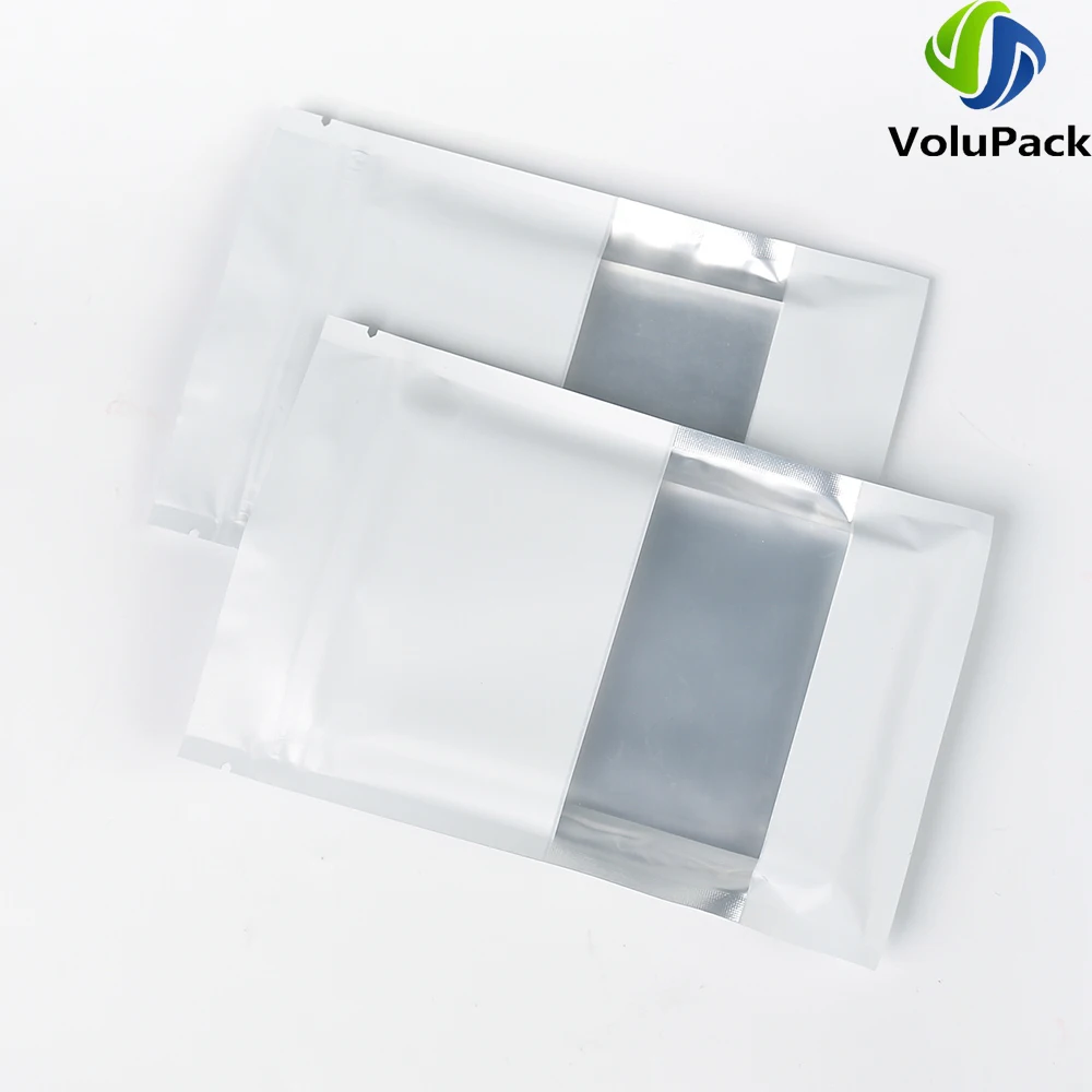 Mylar Storage Bags with Clear Window,Recyclable Smell Proof Plastic Packaging Bags,Bath Salts Ziplock Pouches, Eco Aluminum Foil