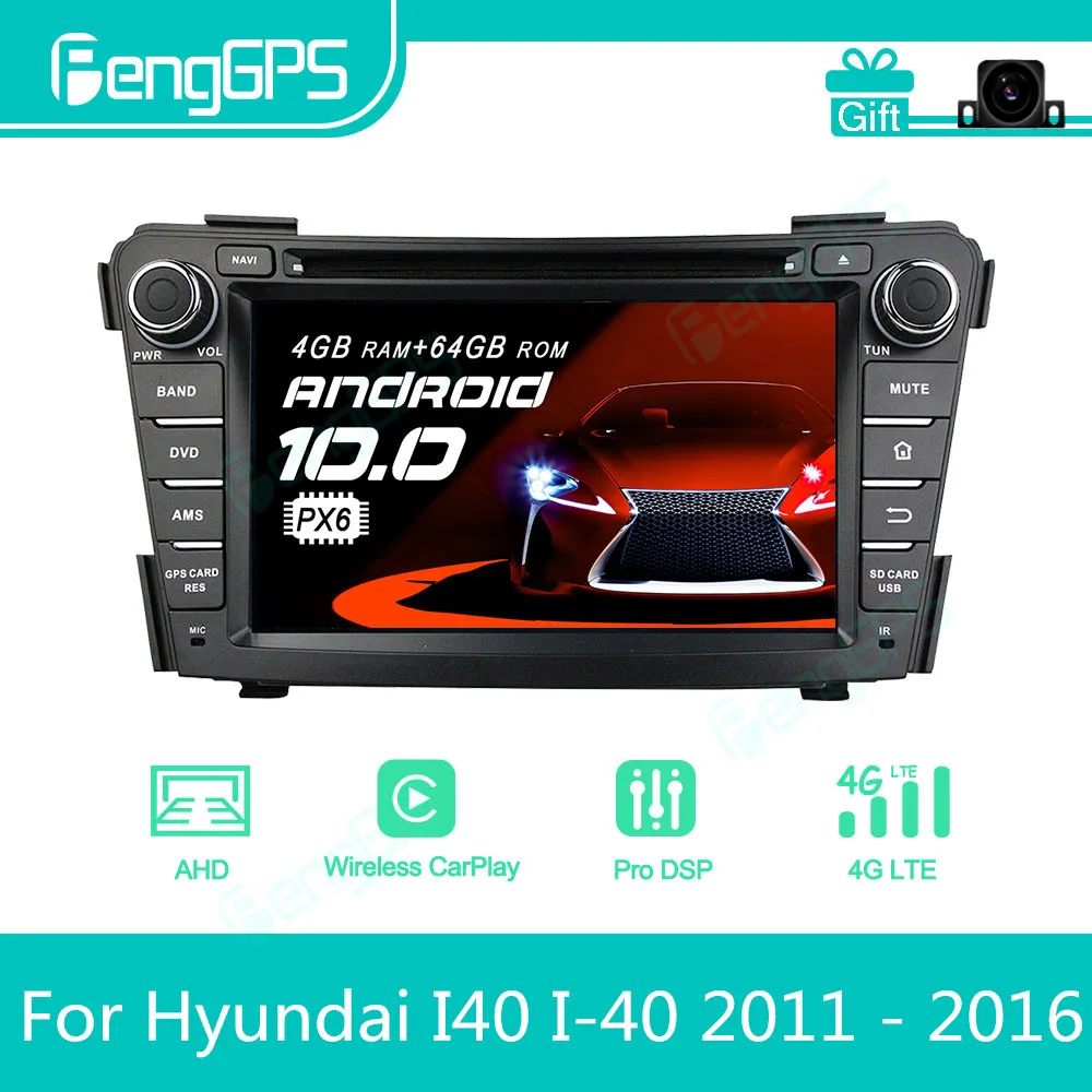 For Hyundai I40 I-40 2011 - 2016 Android Car Radio Stereo Multimedia DVD Player 2 Din Autoradio GPS Navigation PX6 Unit Screen