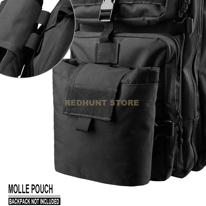 Tactical Dump Bag Molle Drawstring Magazine Dump Pouch Adjustable Folding Utility Hip Holster Bag Outdoor Mag Pouch