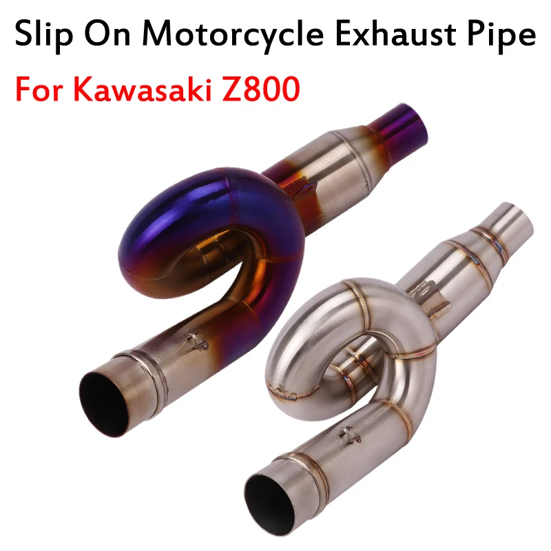 

For Kawasaki Z800 Ninja800 800 Motorcycle Exhaust Middle Link Pip Stainless Steel Full Modified Motorbike Support Customization