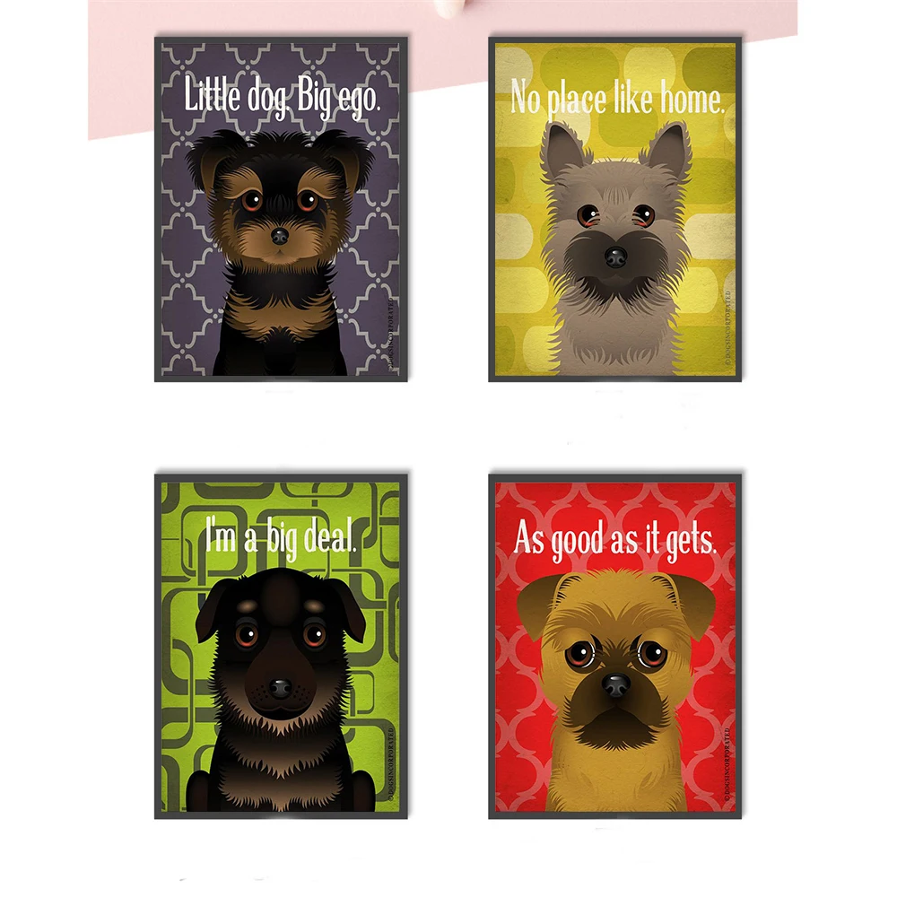 Cute Posters As good as it gets Dog Quotes and Prints Canvas Pictures for Living Room Home Deor Cuadros Deocration Salon