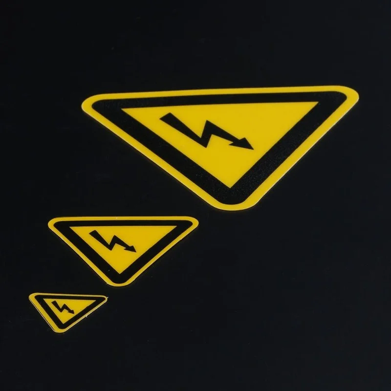 25mm 50mm 100cm 1 Pcs Warning Sticker Adhesive Labels Electrical Shock Hazard Danger Notice Safety PVC Waterproof - Image 2