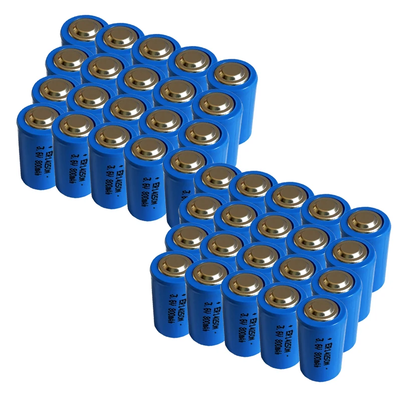 

40PCS 1/2 AA Battery 3.6V ER14250M 14250 800mAh LiSOCl2 Lithium Battery Batteries for GPS High magnification ER14250M 3.6V 1/2AA