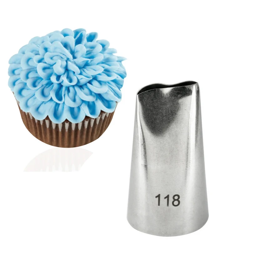 118# Stainless Steel Icing Piping Nozzles Cake Decorating Pastry Tip Sets Cupcake Tools Bakeware