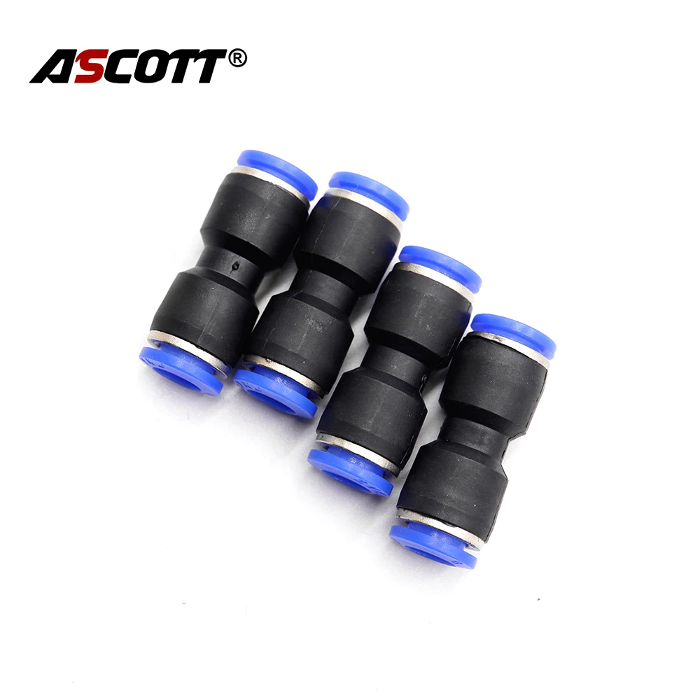 Raccordi per linea d'aria con connettore a spinta dritto 1pc PU 6mm/8mm/10mm/12mm connettori pneumatici a sgancio rapido per tubo 1/4 5/16 3/8 1/2