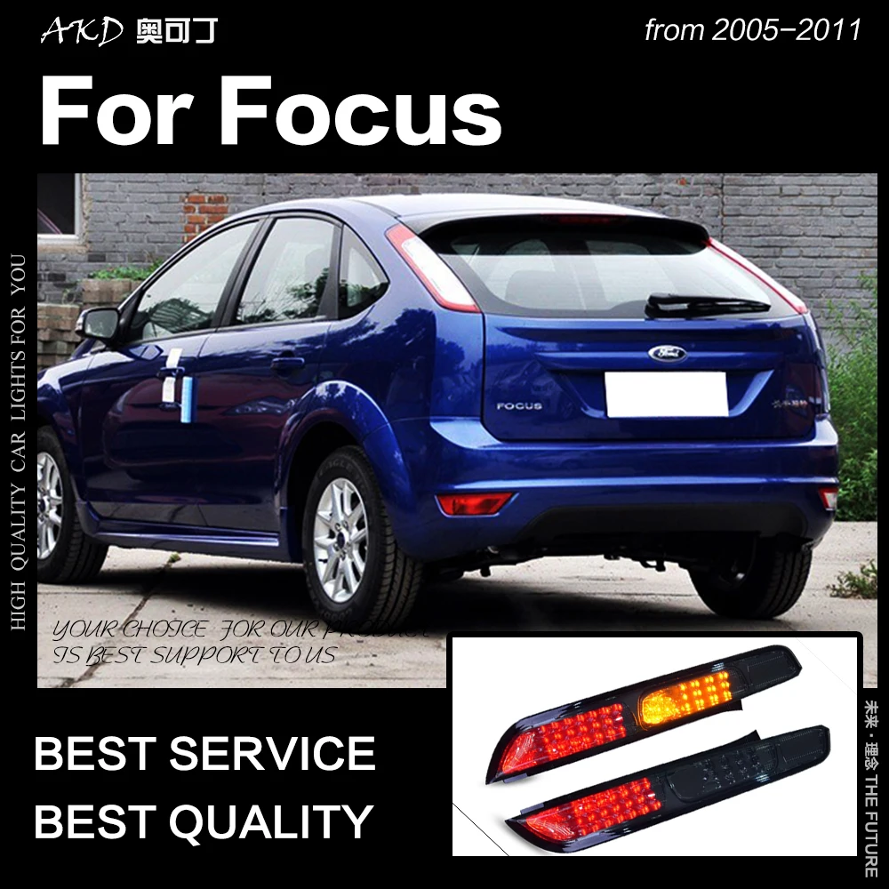 

Car Styling for Ford Focus Tail Lights 2005-2011 Focus 2 Hatchback LED Tail Lamp LED DRL Signal Brake Reverse auto Accessories